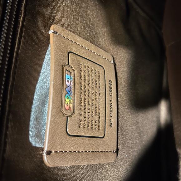 New Coach C9845 Track Backpack In Rainbow Signature Canvas In Gunmetal/Khaki - Picture 12 of 14